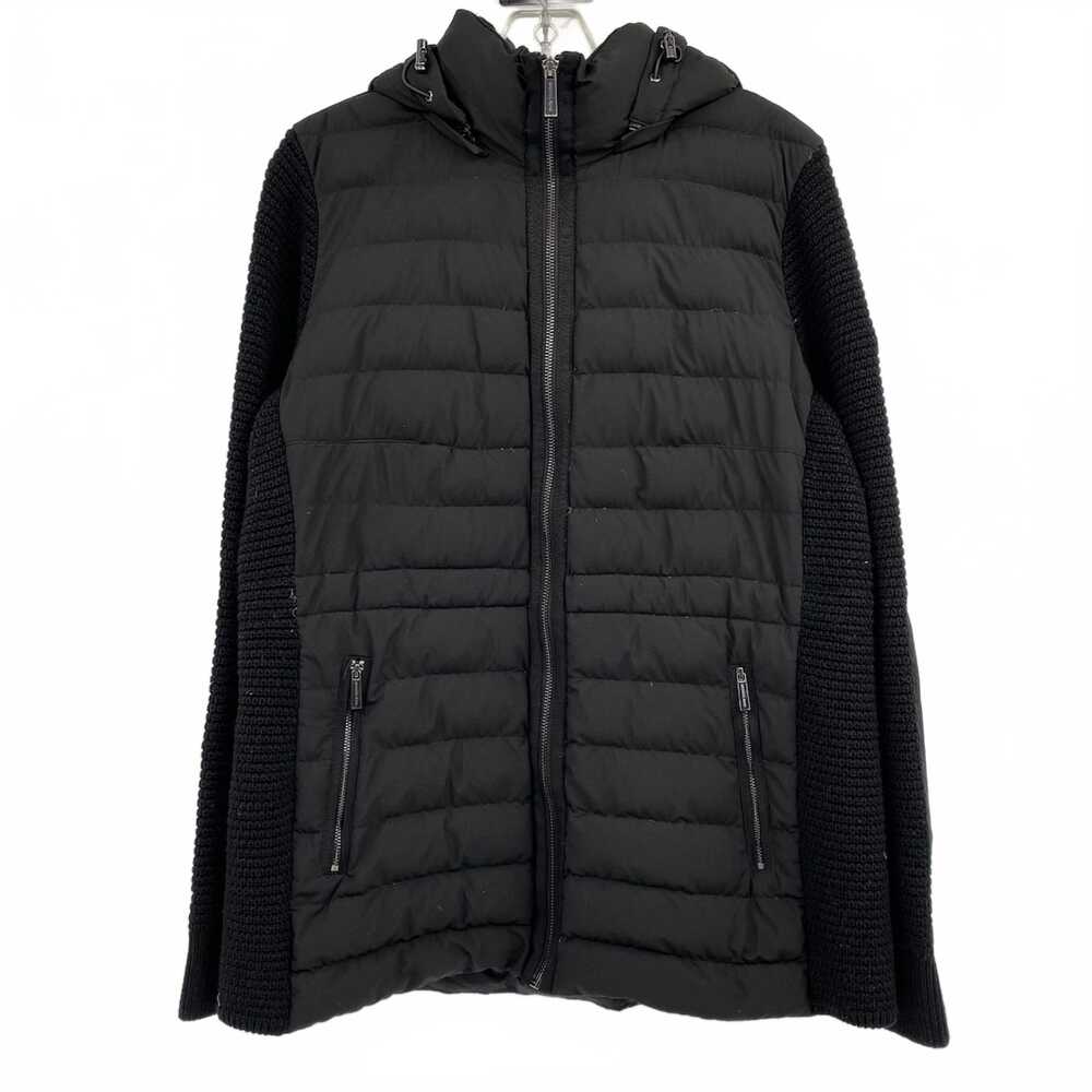 Michael Kors Black Knit-Sleeve Down Puffer | Women’s L